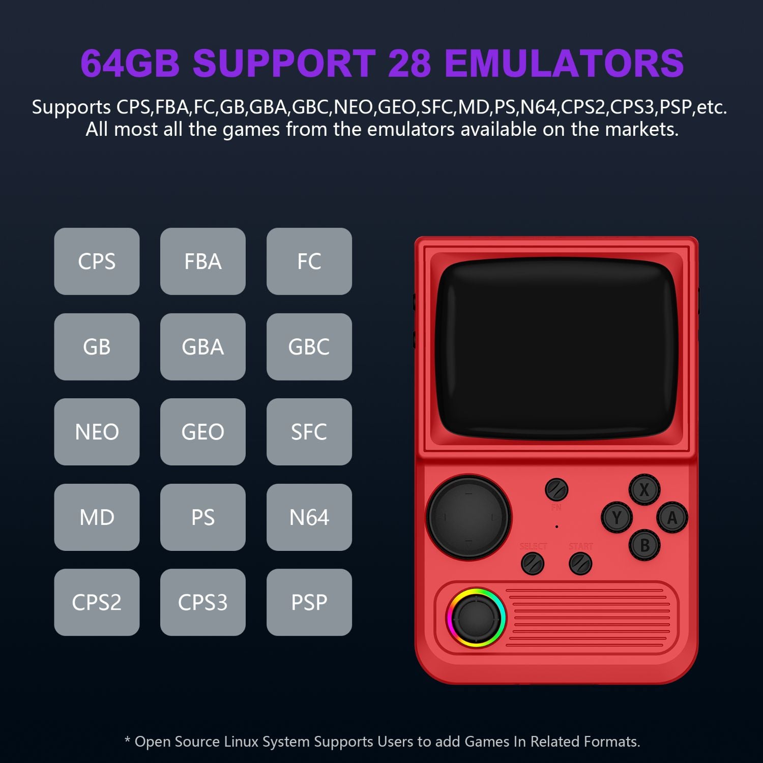 R36T Retro Handheld Game Console