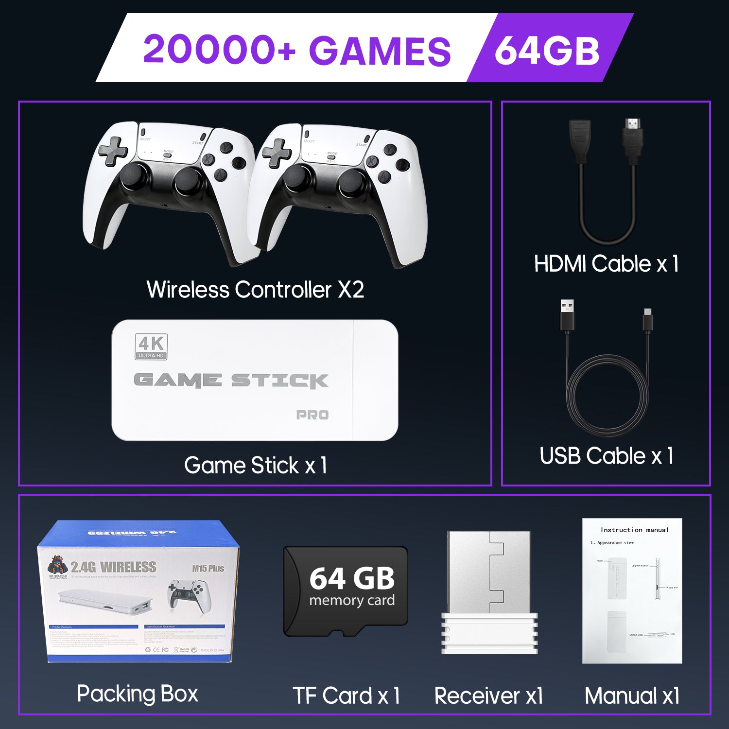 M15 Plus Retro Game Stick