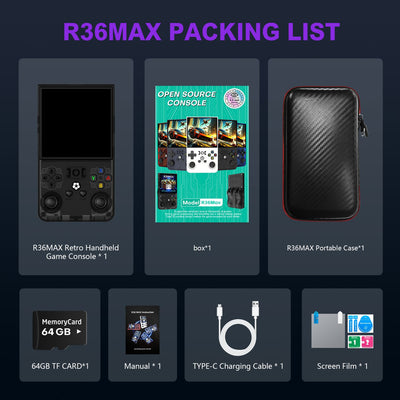 R36MAX Retro Handheld Game Console