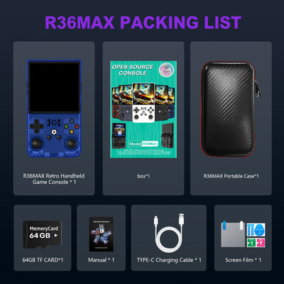 R36MAX Retro Handheld Game Console