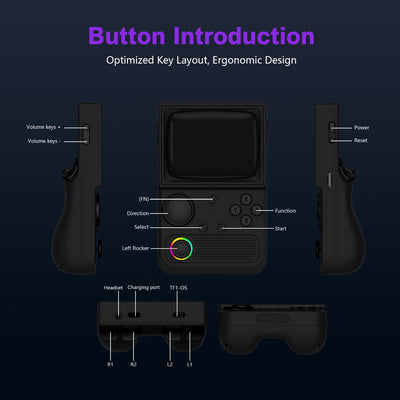 R36T Retro Handheld Game Console