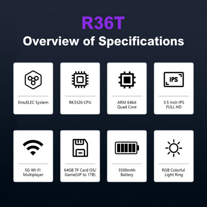 R36T Retro Handheld Game Console