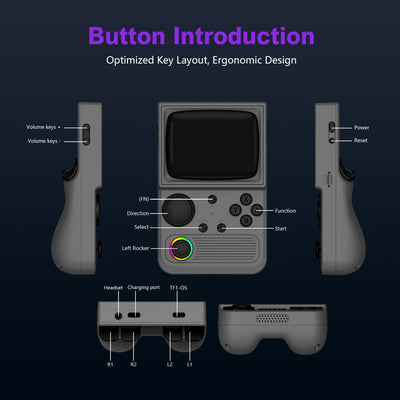 R36T Retro Handheld Game Console