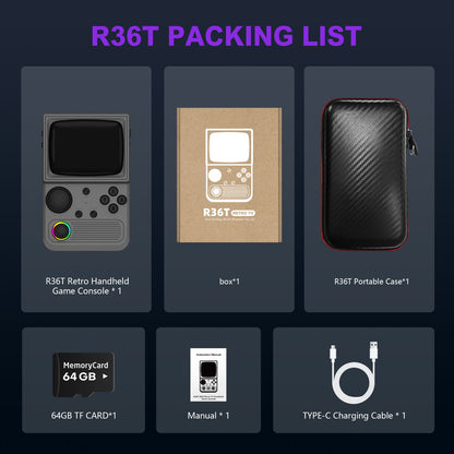 R36T Retro Handheld Game Console