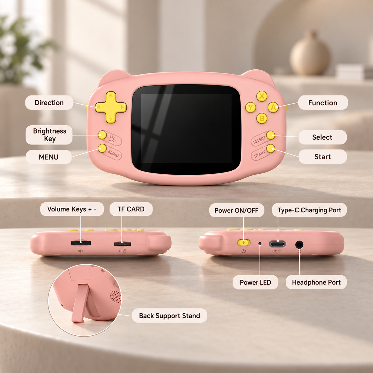 AISLPC® - Consola portátil retro RG-K32B para Niños