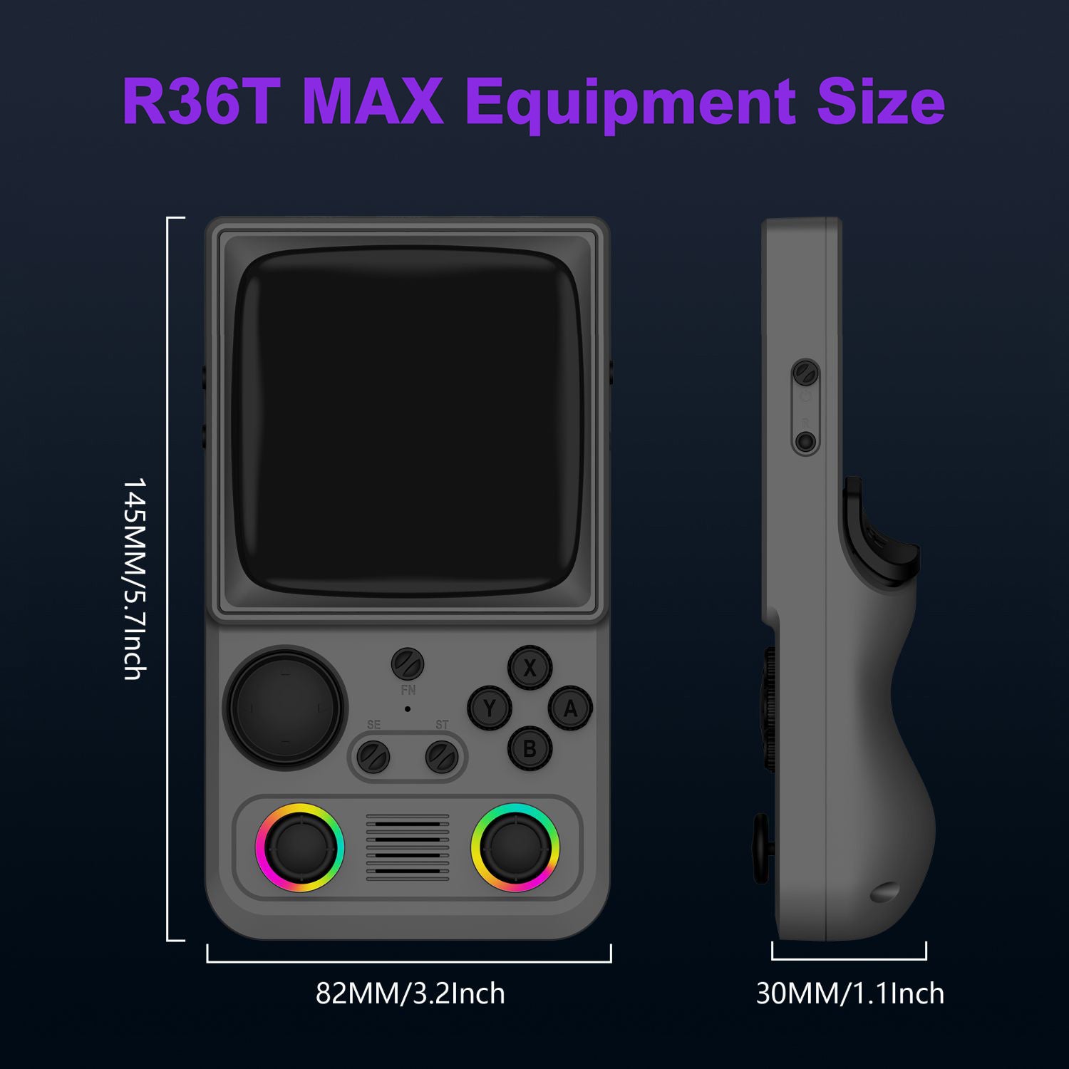 R36T MAX Retro Handheld Game Console