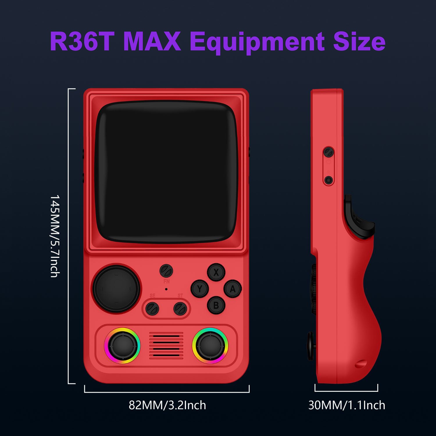 R36T MAX Retro Handheld Game Console