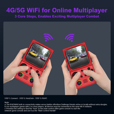R36T MAX Retro Handheld Game Console